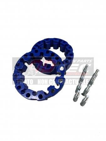 PAIRE D'ELARGISSEURS DE VOIES AVANTS CROSSPRO 45MM ALU BLEU...