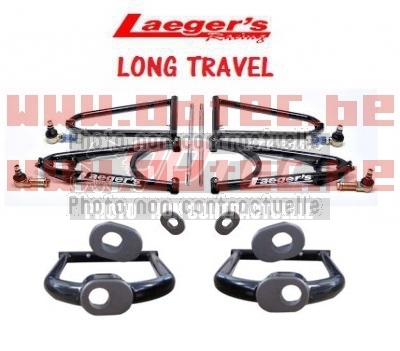 TRAIN AVANT LAEGER'S LARGE +10CM YFZ 450R LONGUE COURSE, CHASSE REGLABLE +2